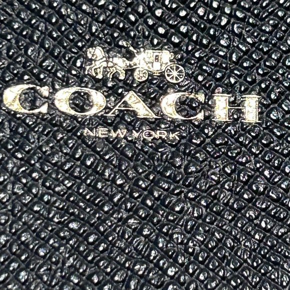 COACH Navy and Gold Leather Wristlet - Picture 4 of 4